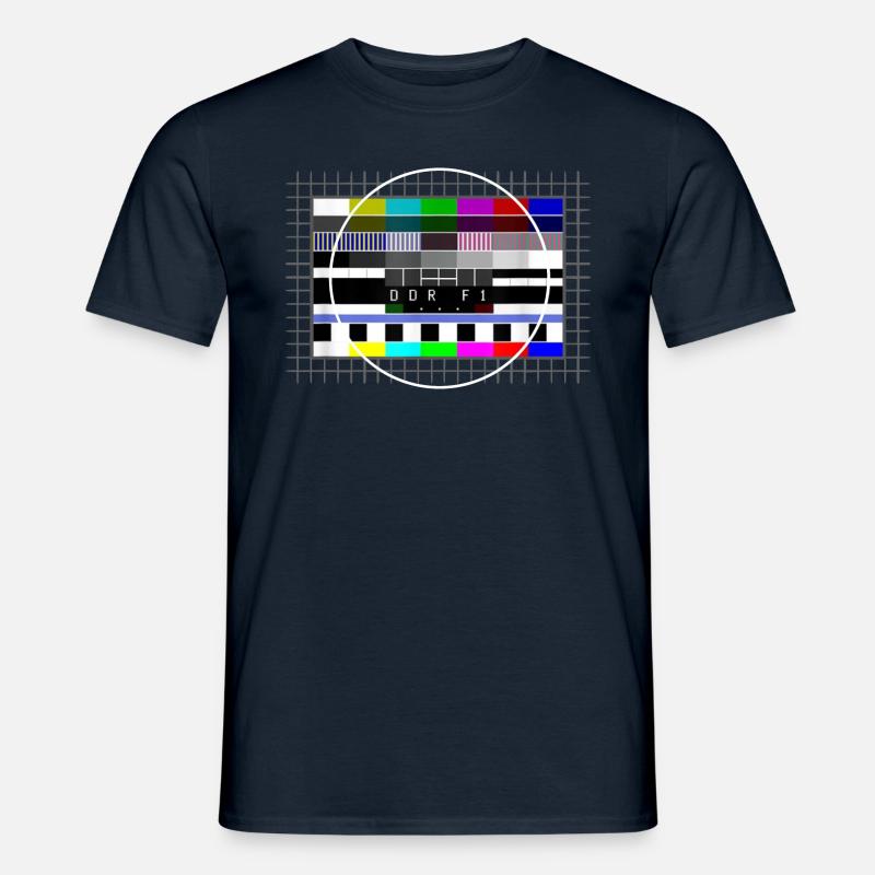 DDR Testbild Retro Ostalgie 80er Jahre - Männer T-Shirt - Navy