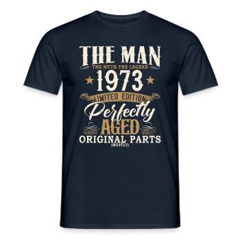 1973 Jahrgang Mann Mythos Legende Geburtstag - Men's T-Shirt - navy - Front - AI Model Male 178 light (178cm)