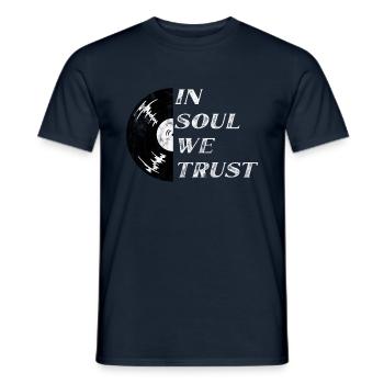 Soul Musik Vinyl - Männer T-Shirt - Navy - Vorne - AI Model Male 178 light (178cm)