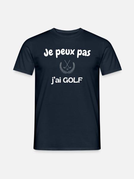 Je peux pas j'ai golf - T-shirt homme - marine