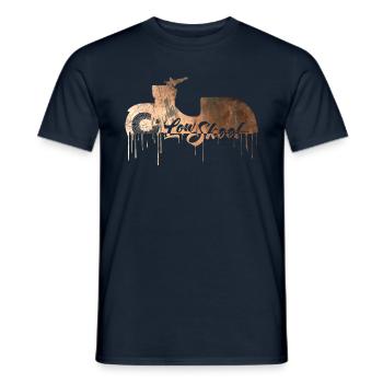 Schwalbe - LowSkool - Simson KR51 - Cuivre - T-shirt homme - marine - Devant - AI Model Male 178 light (178cm)