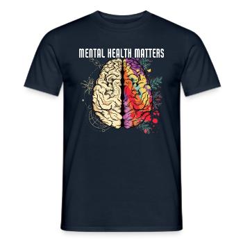 La santé mentale compte La conscience mentale - T-shirt homme - marine - Devant - AI Model Male 178 light (178cm)