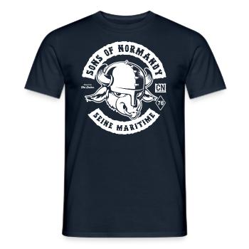 Sons Of Normandy 76 - T-shirt homme - marine - Devant - AI Model Male 178 light (178cm)