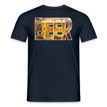 Bier à bière - T-shirt homme - marine - Devant - AI Model Male 178 light (178cm)