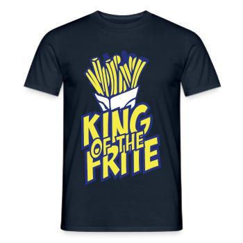 Nord Pas De Calais NPDC King of the frite - T-shirt homme - marine - Devant - AI Model Male 178 light (178cm)