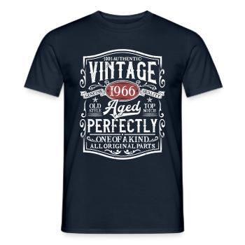 1966 Vintage Birthday Retro Gift - Men's T-Shirt - navy - Front - AI Model Male 178 light (178cm)