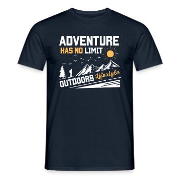 ADVENTURE HAS NO LIMIT 2 - Men's T-Shirt - navy - Front - AI Model Male 178 light (178cm)