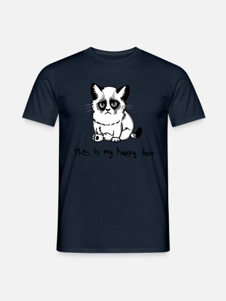This is my happy face - Men's T-Shirt - navy
