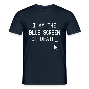 I am the Blue Screen of death1 Programmer Geek - Men's T-Shirt - navy - Front - AI Model Male 178 light (178cm)