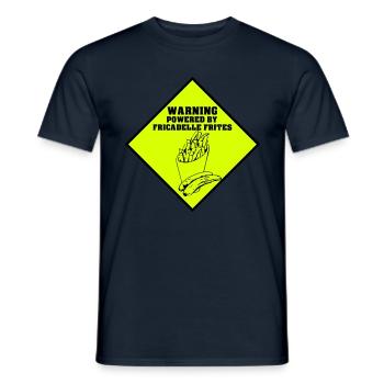 fricadelle frites - T-shirt homme - marine - Devant - AI Model Male 178 light (178cm)
