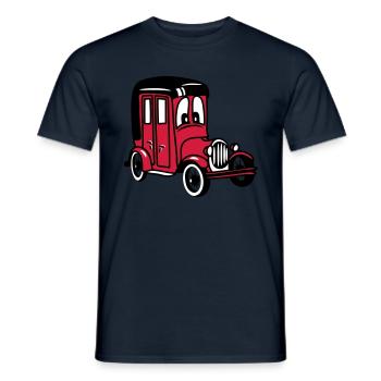 oldie classic car car car car funny - Men's T-Shirt - navy - Front - AI Model Male 178 light (178cm)