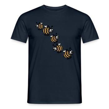 Thick crazy bees - Men's T-Shirt - navy - Front - AI Model Male 178 light (178cm)