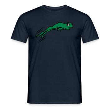 Frog jump - Men's T-Shirt - navy - Front - AI Model Male 178 light (178cm)
