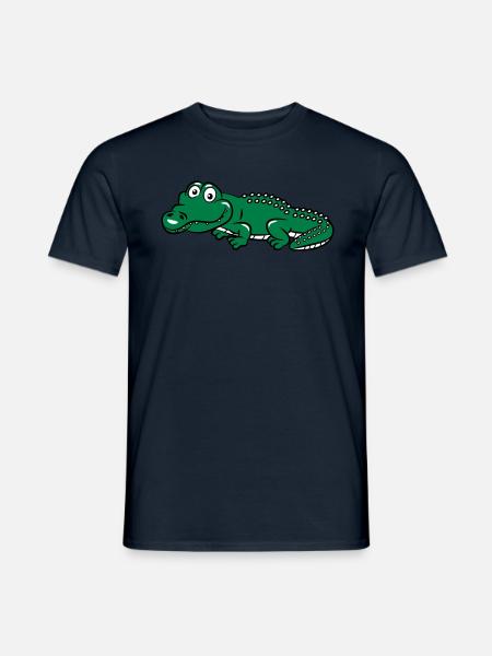 Krokodil witzig - Männer T-Shirt - Navy