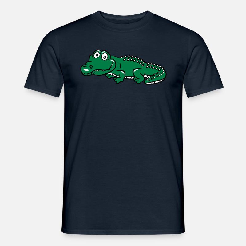 Krokodil witzig - Männer T-Shirt - Navy