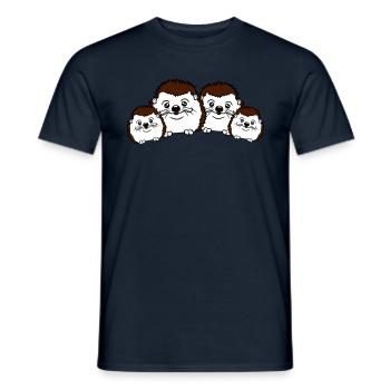 eltern paar pärchen liebe 2 kinder mama papa famil - Männer T-Shirt - Navy - Vorne - AI Model Male 178 light (178cm)