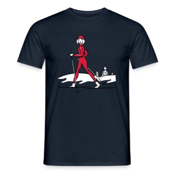 Vacances d'hiver Skilanglauf le sport - T-shirt homme - marine - Devant - AI Model Male 178 light (178cm)