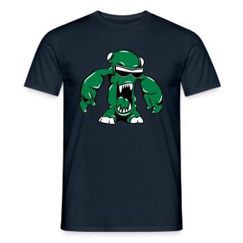 Monster funny fun sunglasses - Men's T-Shirt - navy - Front - AI Model Male 178 light (178cm)