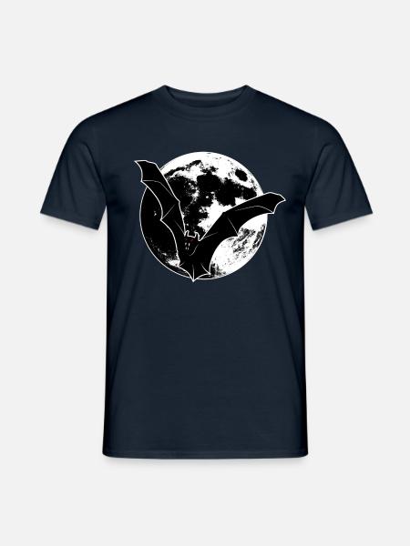 Bat devant la lune - T-shirt homme - marine
