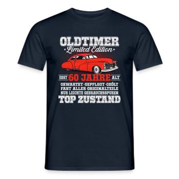 Oldtimer Baujahr 60 Jahre 60 Geburtstag Geschenk - Männer T-Shirt - Navy - Vorne - AI Model Male 178 light (178cm)