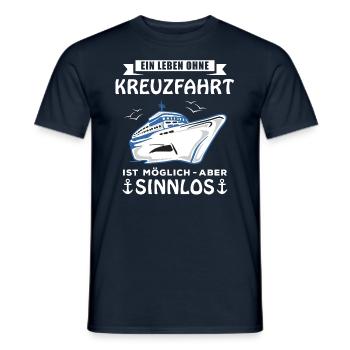 Kreuzfahrt Sprüche Kreuzfahrtschiff Anker Geschenk - Männer T-Shirt - Navy - Vorne - AI Model Male 178 light (178cm)