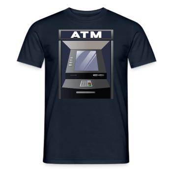ATM Costume for Halloween - Men's T-Shirt - navy - Front - AI Model Male 178 light (178cm)