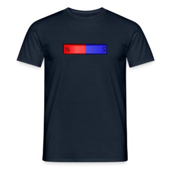 Bar Magnet NS. Show your Attraction. - Men's T-Shirt - navy - Front - AI Model Male 178 light (178cm)