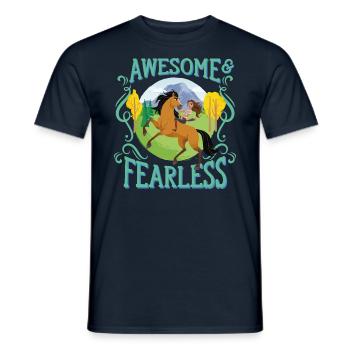Spirit Et Lucky Awesome Fearless - T-shirt homme - marine - Devant - AI Model Male 178 light (178cm)