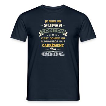 Super Tonton - Cadeaux Tonton - T-shirt homme - marine - Devant - AI Model Male 178 light (178cm)
