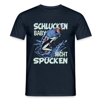 Angler Fischer - Schlucken Baby nicht Spucken - Männer T-Shirt - Navy - Vorne - AI Model Male 178 light (178cm)
