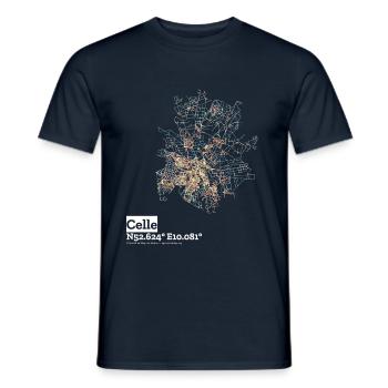 Celle Basic Pastels - Männer T-Shirt - Navy - Vorne - AI Model Male 178 light (178cm)