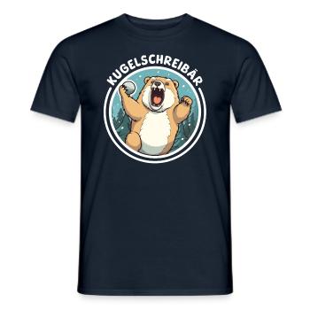 Lustiger Spruch Bär Bären Wortspiel Geschenkidee - Männer T-Shirt - Navy - Vorne - AI Model Male 178 light (178cm)