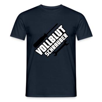 Vollblutschrauber - Männer T-Shirt - Navy - Vorne - AI Model Male 178 light (178cm)
