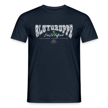 Blutgruppe - EnsZuFuffzsch - 1:50 - Männer T-Shirt - Navy - Vorne - AI Model Male 178 light (178cm)