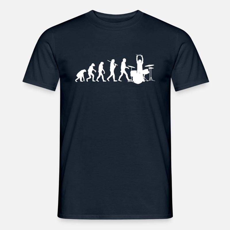 EVOLUTION - Drummer - Drums - Men's T-Shirt - navy