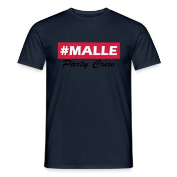 MALLE Party Crew - Männer T-Shirt - Navy - Vorne - AI Model Male 178 light (178cm)