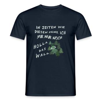 Holla, das Waldschaf! - Männer T-Shirt - Navy - Vorne - AI Model Male 178 light (178cm)