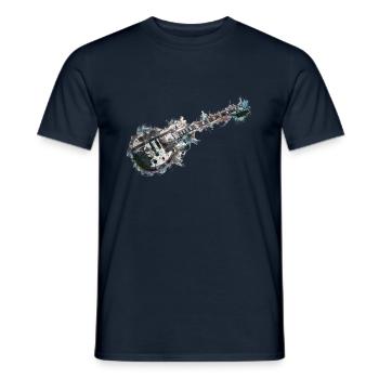 Limitierte Edition - Gitarre - Männer T-Shirt - Navy - Vorne - AI Model Male 178 light (178cm)