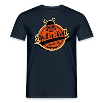 Rock'n'Roll makes me loose control - Männer T-Shirt - Navy - Vorne - AI Model Male 178 light (178cm)
