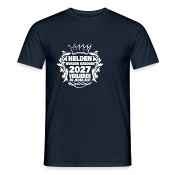 ont été construits en 2027 - T-shirt homme - marine - Devant - AI Model Male 178 light (178cm)