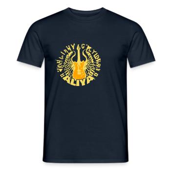 Aliya as a guitar - Men's T-Shirt - navy - Front - AI Model Male 178 light (178cm)