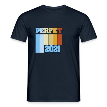 Einzigartig 2021 - Männer T-Shirt - Navy - Vorne - AI Model Male 178 light (178cm)