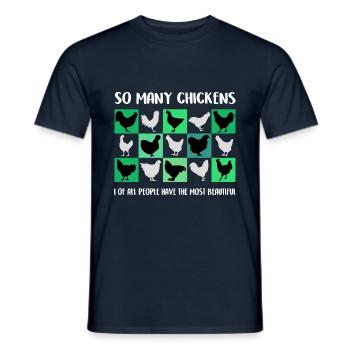 J’ai les plus belles poules - T-shirt homme - marine - Devant - AI Model Male 178 light (178cm)