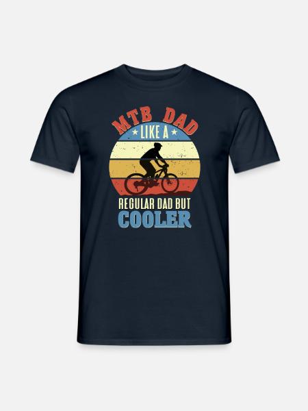 MTB DAD Mountain Bike - Men's T-Shirt - navy