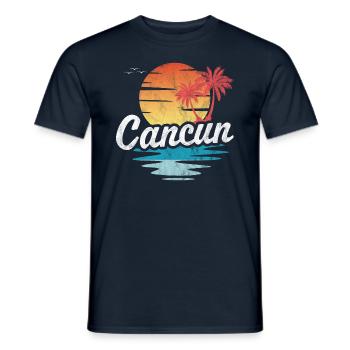 Cancun - T-shirt homme - marine - Devant - AI Model Male 178 light (178cm)