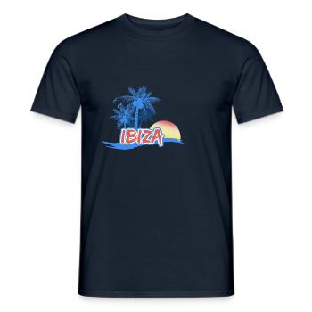Ibiza Beach - Men's T-Shirt - navy - Front - AI Model Male 178 light (178cm)