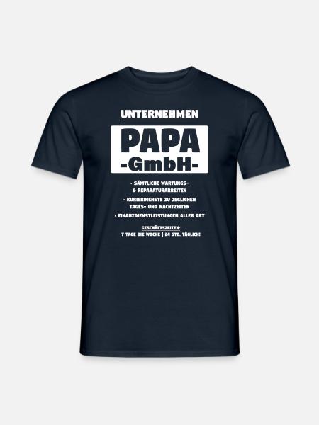 Papa Vater GmbH Weiss - Männer T-Shirt - Navy