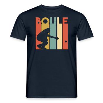 Boule Pétanque Petanque Boccia Retro Vintage - Men's T-Shirt - navy - Front - AI Model Male 178 light (178cm)