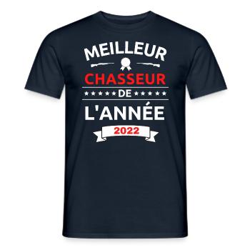 meilleur chasseur de l année 2022 - T-shirt homme - marine - Devant - AI Model Male 178 light (178cm)