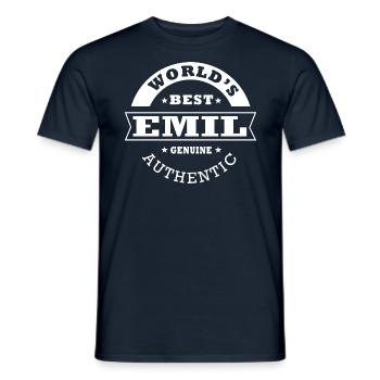Geschenk Personalisiert Emil Vorname emil - Männer T-Shirt - Navy - Vorne - AI Model Male 178 light (178cm)